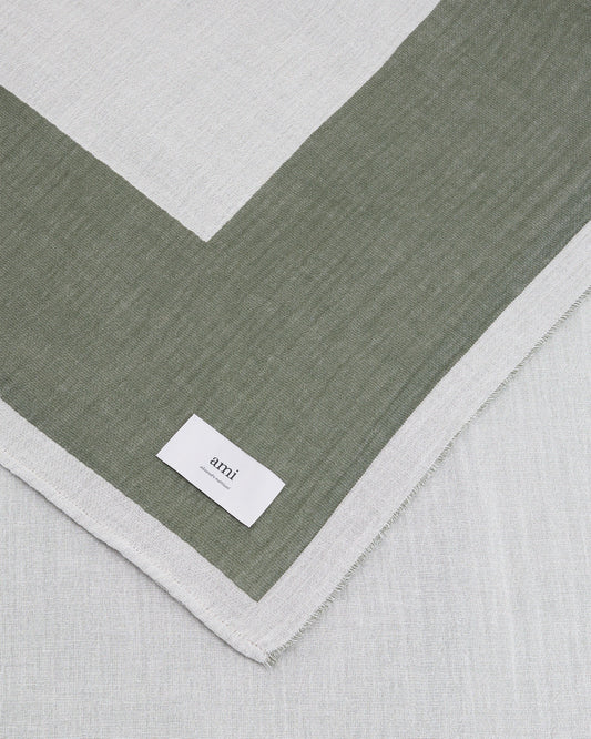 Green Cotton Bicolor Beach Towel