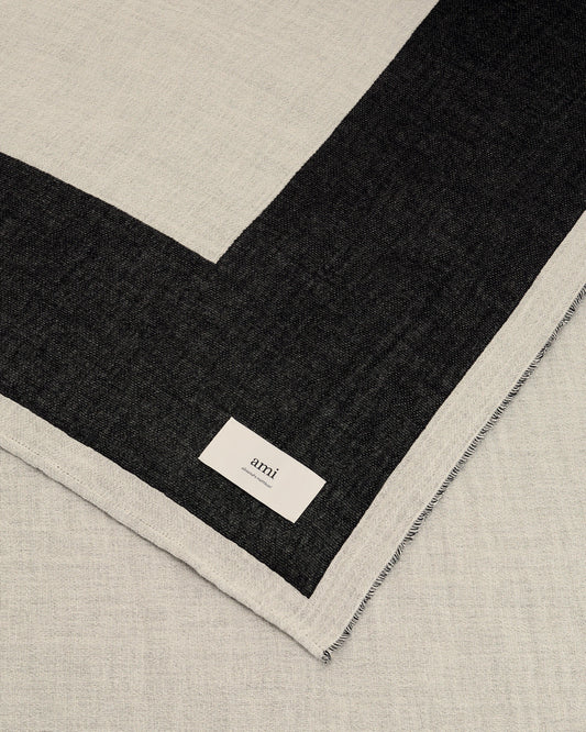 Black Cotton Bicolor Beach Towel