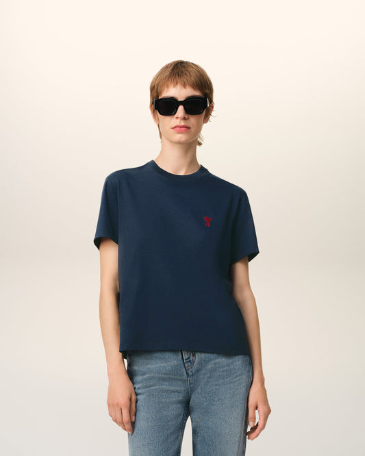 Navy Cotton Ami de Coeur T-Shirt