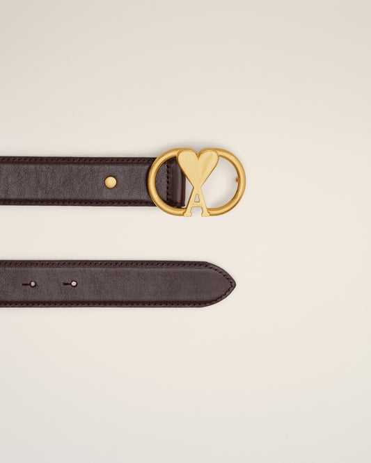 Burgundy Leather Ami de Coeur Belt