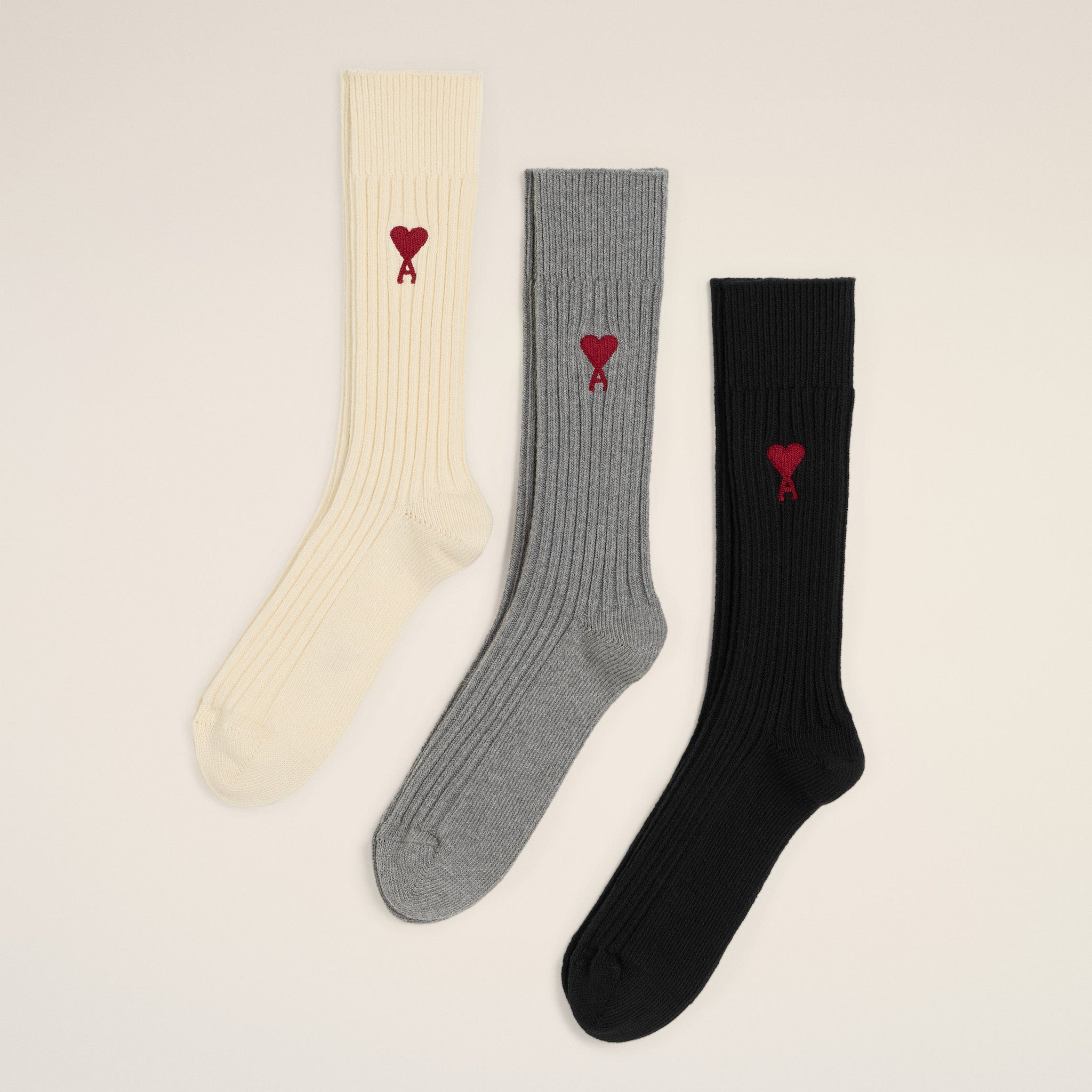 Tricolor Cotton Three Pack Socks