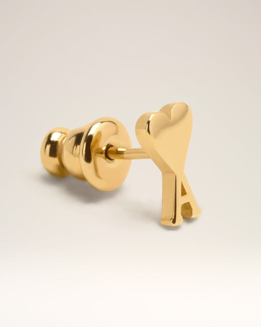 Gold Brass Ami de Coeur Studs