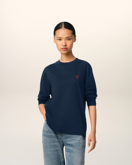 Navy Cotton Ami de Cœur T-Shirt