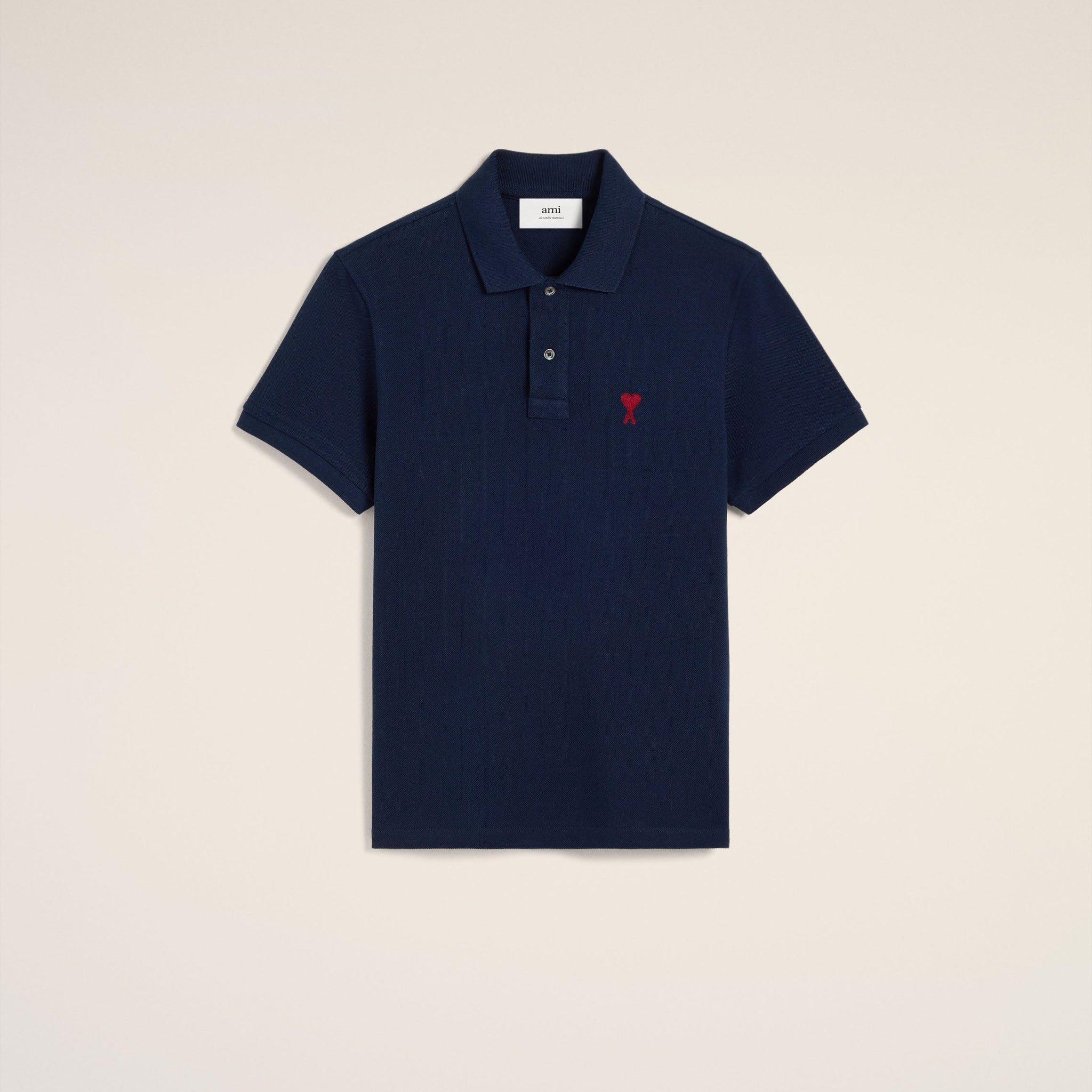 Navy Cotton Ami de Coeur Polo Shirt