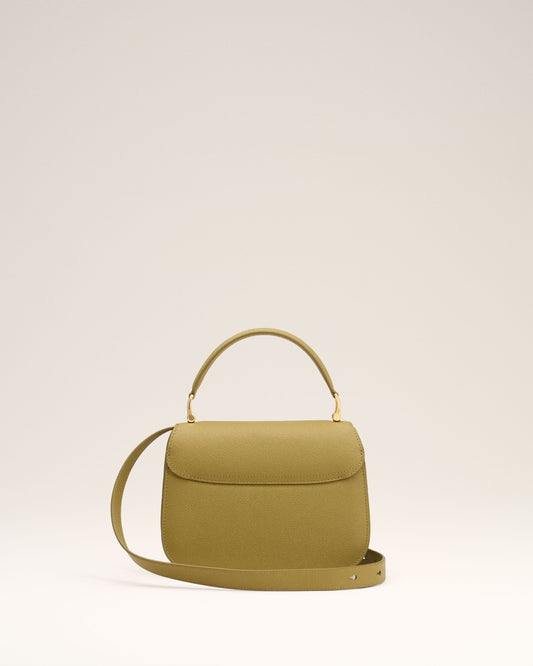 Yellow Leather Top Handle Paris Paris Bag