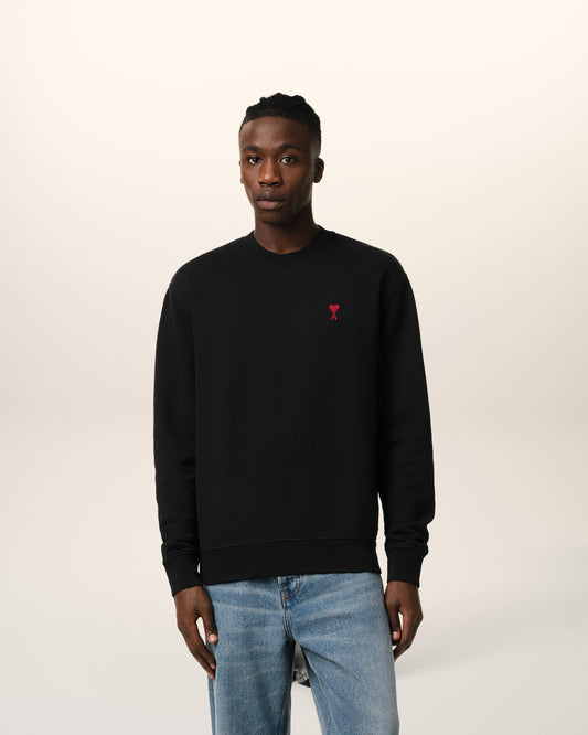 Black Cotton Ami de Coeur Sweatshirt