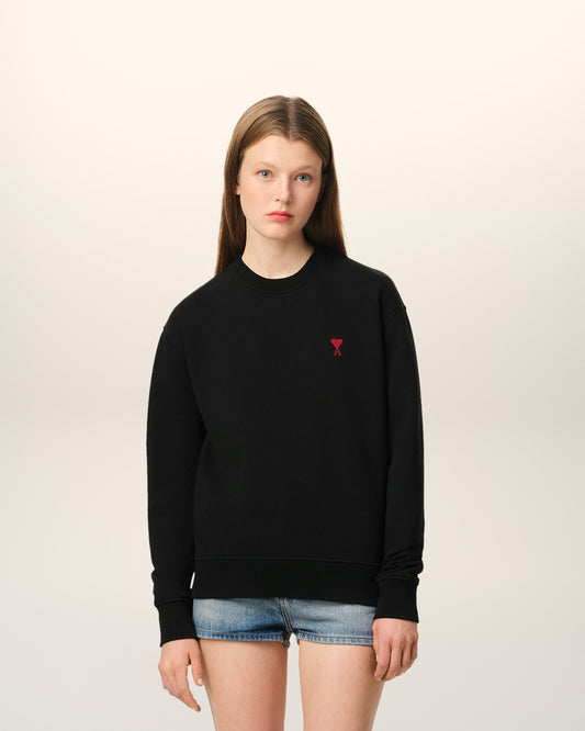 Black Cotton Ami de Coeur Sweatshirt