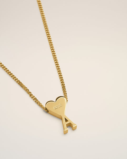 Gold Brass Ami de Coeur Pendant Necklace