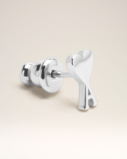 Silver Brass Ami de Coeur Studs
