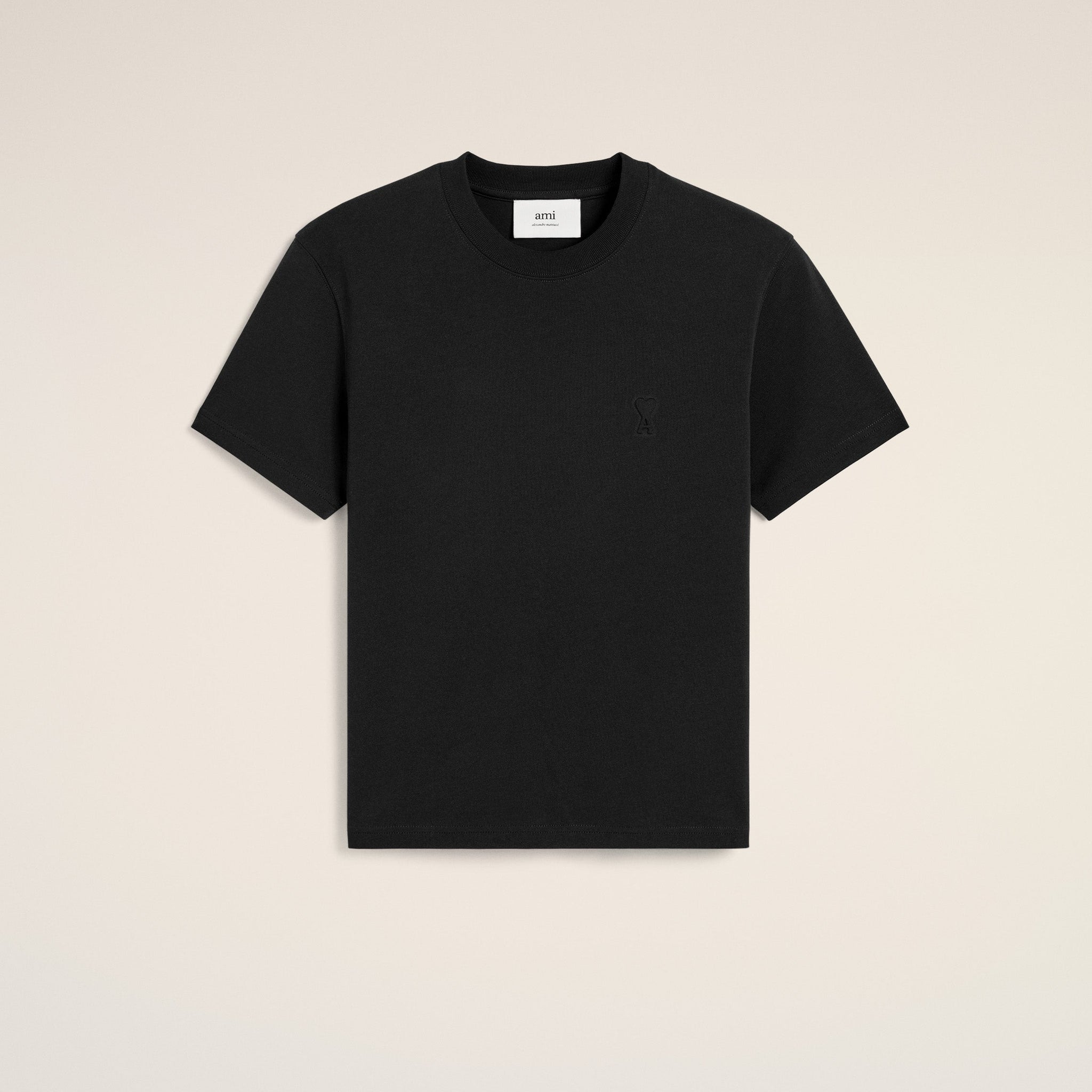 Black Cotton Ami de Coeur T-Shirt